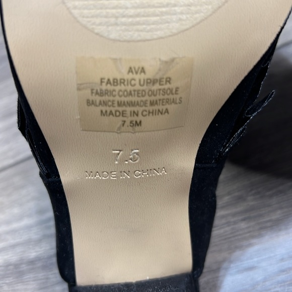 KAARI blue suede black heels - size 7.5 - Picture 6 of 6